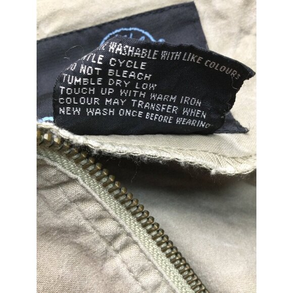 Vintage Sasson Utility Chore Jacket Collared Pockets Elastic Cuffs Size Large - Picture 6 of 6